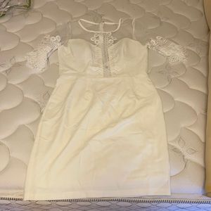 Beautiful white dress with sleeves